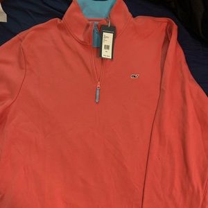 Vineyard vines salmon quarter zip